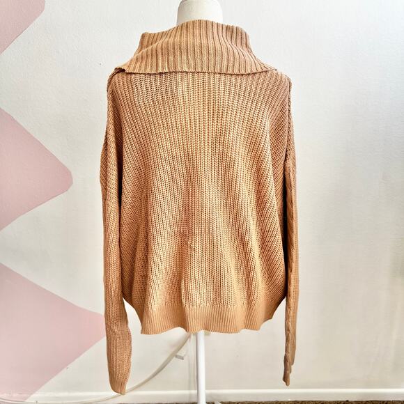 Brown Cable Knit Sweater 3X NWT Cozy Cottagecore Academia Preppy - Picture 2 of 6